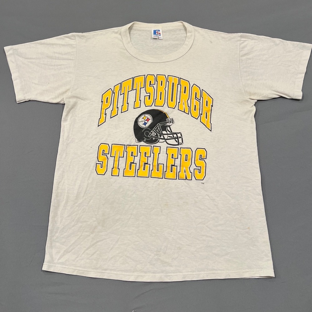 Vintage Pittsburgh Steelers T Shirt Russell Athletic 90s Made in USA Medium